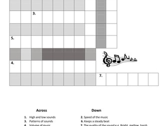 Elements of music crossword