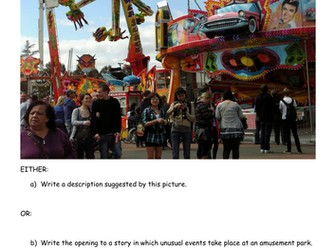 Year 9 creative writing assessment modelled on AQA GSCE lang paper 1