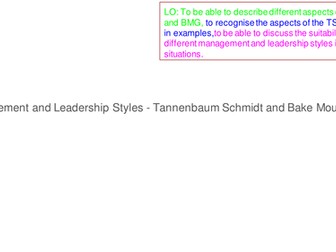 Management and Leadership Styles AQA AS Business