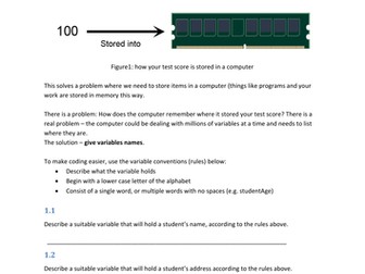 Variables - GCSE Computer Science OCR 9-1 Programming with Python ...