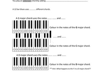 A homework on Chords/12 bar blues