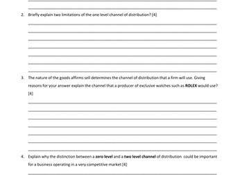 The Place = Marketing mix