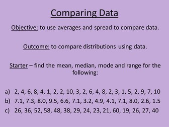 Comparing Data