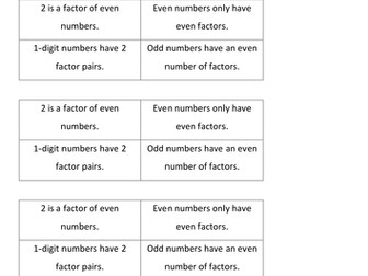 Always Sometimes Never cards: factors
