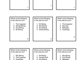 An Inspector Calls Revision Card Game