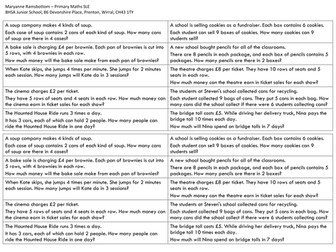 multiplying 3 numbers - word problems