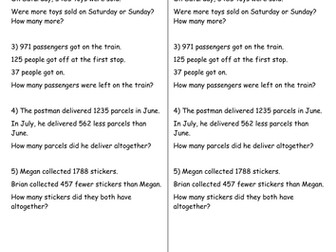 Tricky 2-step word problems (add/subtr)