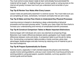 Six Top Tips to Becoming a Successful Science Student