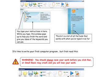 Introduction to Programming using Small Basic - (KS2-KS3) - Lesson 1