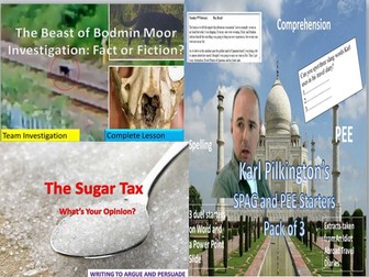 The Beast of Bodmin Moor, Sugar Tax and Karl Pilkington SPAG and Pee Starters