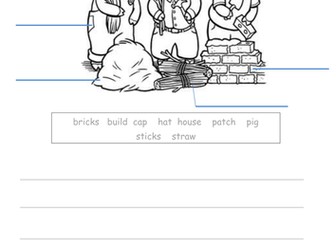 Using a word bank to read words and write sentences