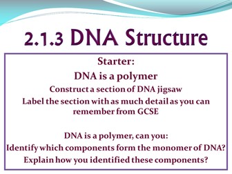 A-Level Biology: Nucleotides and Nucleic Acids - whole topic