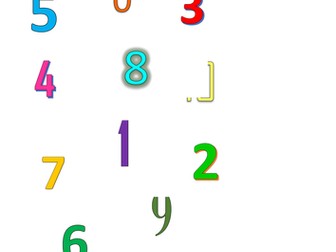 A quick number recognition sheet