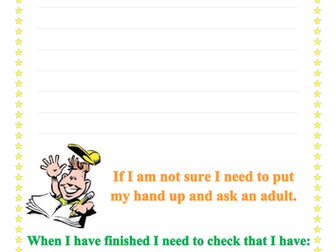 A4 task reminders and instructions to help SEND children