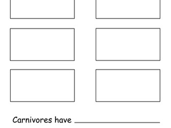 Resources for a lesson on carnivores and herbivores