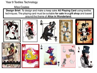 Alice In Wonderland Textiles Technology KS3