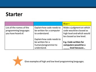 High and Low Level Languages