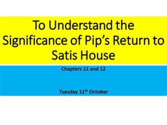 AQA Great Expectations- Chapters 11 to 14