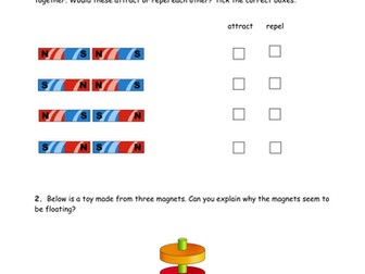 Magnets - attraction and repulsion