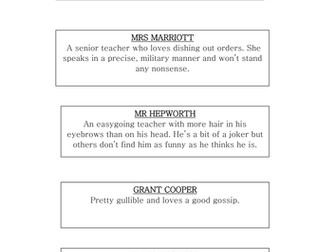 Drama Character Cards