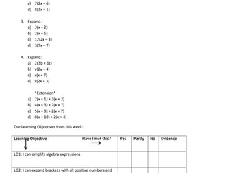Simplifying Algebra (Including Brackets)