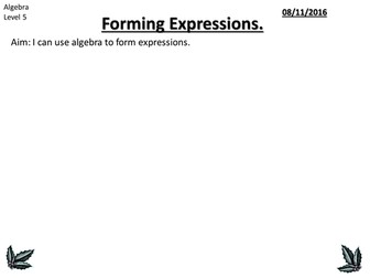 Forming Expressions - Christmas Theme