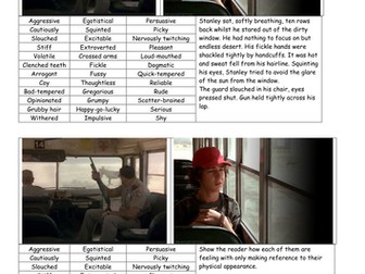 Character description word bank