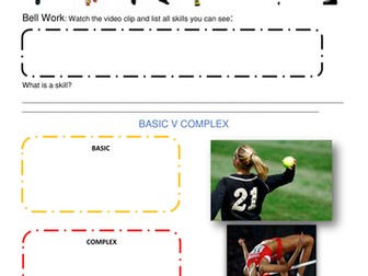 Skill acquisition in sport GCSE PE student worksheet