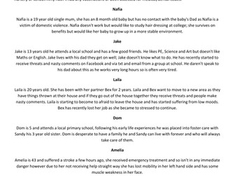 Health and Social care - short case studies