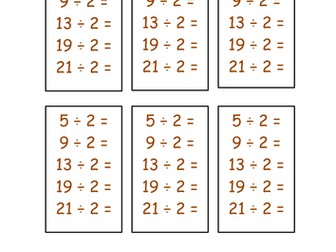 NEW! Year 2 Division calculations with and without remainders DIFFERENTIATED