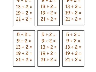 NEW! Year 2 Division calculations with and without remainders DIFFERENTIATED