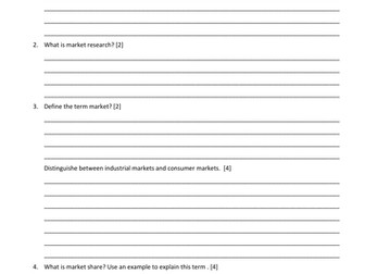 Marketing Mix, Segment, share, niche, claculation