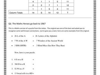 INTRODUCING THE MATHS HEROES