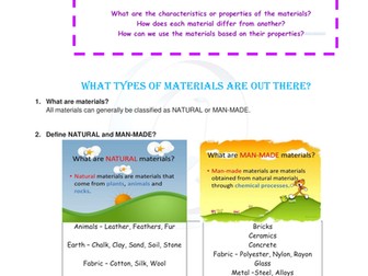 Year 3 Science Materials & Forces