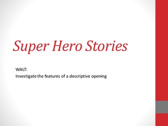 Super hero extended writing power point
