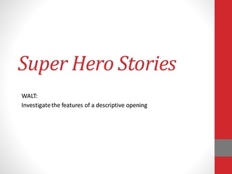 Super hero extended writing power point