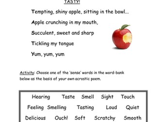 KS1 Acrostic Poem Template