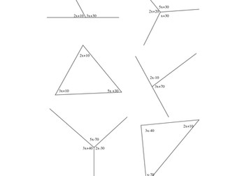 Angles involving algebra homework
