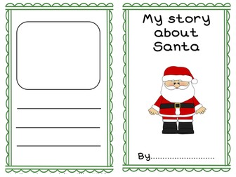 Santa story writing template booklet