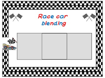 Race car blending game - CVC words