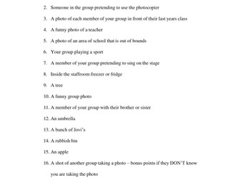 Photo scavenger Hunt