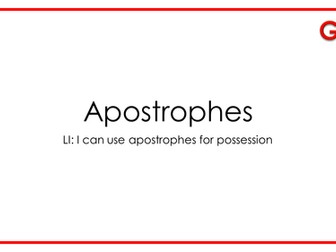 Using apostrophes for possession