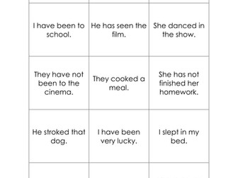 Present perfect tense