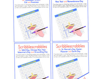 17 Special Day Multilingual Scribblescrabbles