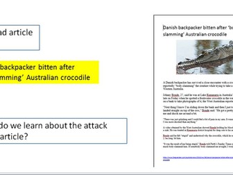 Crocodile Comparison Lesson - Non-Fiction Texts