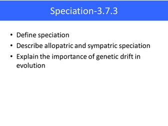 Speciation - allopatric and sympatric-AQA-7401