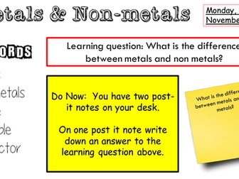 Metals and Non metals