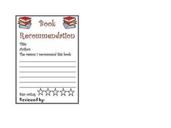 'Recommended Read' template to be attached to library books