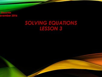 Solving-equations-Lesson 3