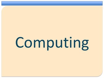 Computing - Whole School INSET / STAFF MEETING